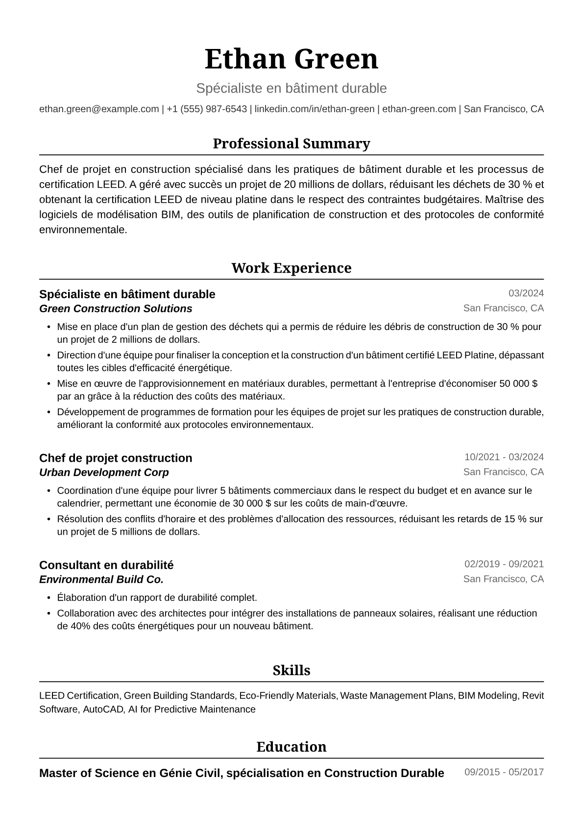 Cheffe de projet construction durable