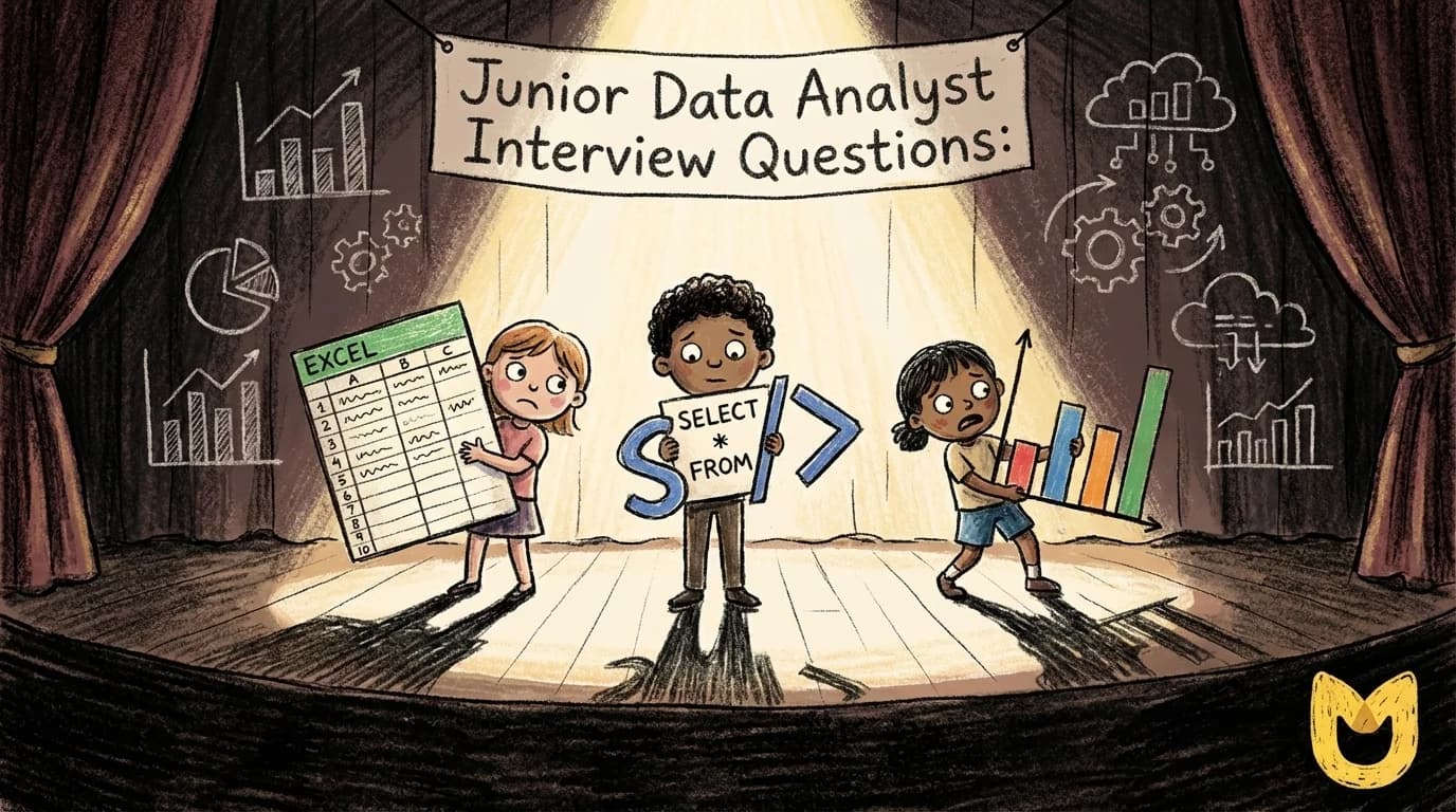 Junior Data Analyst Interview Questions: SQL, Excel & BI