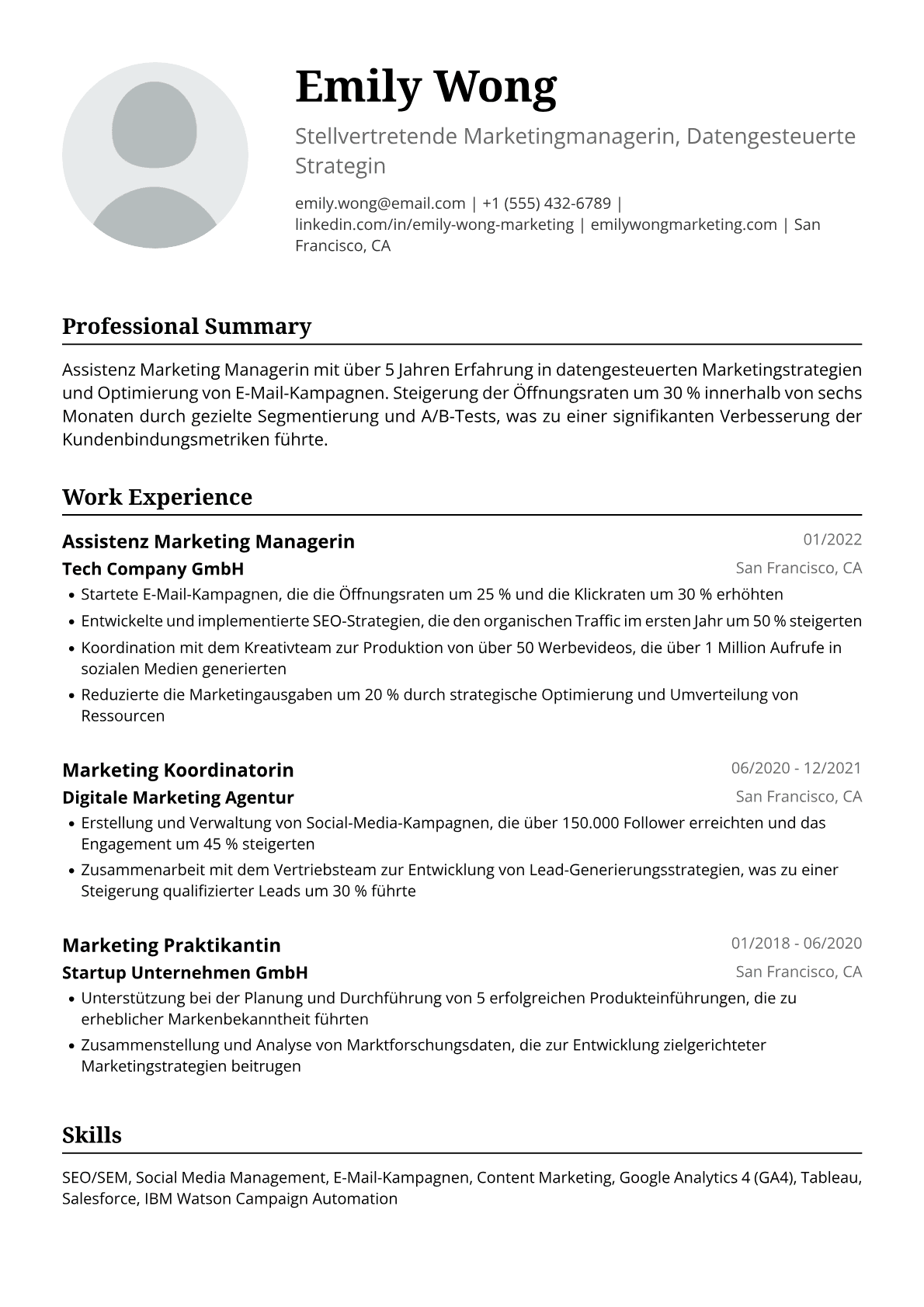 Assistentin Marketing Managerin