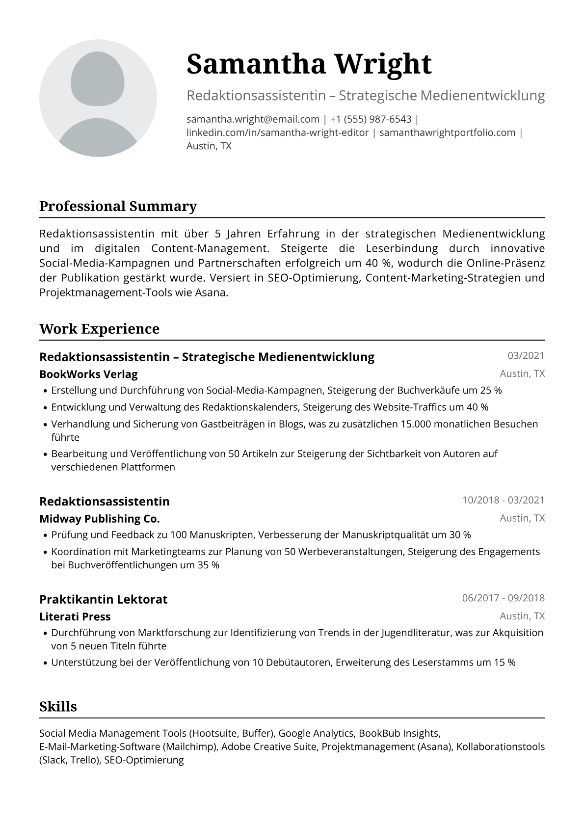 Redaktionsassistentin