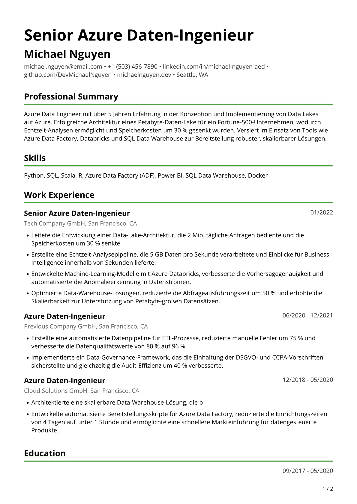 Azure-Dateningenieur