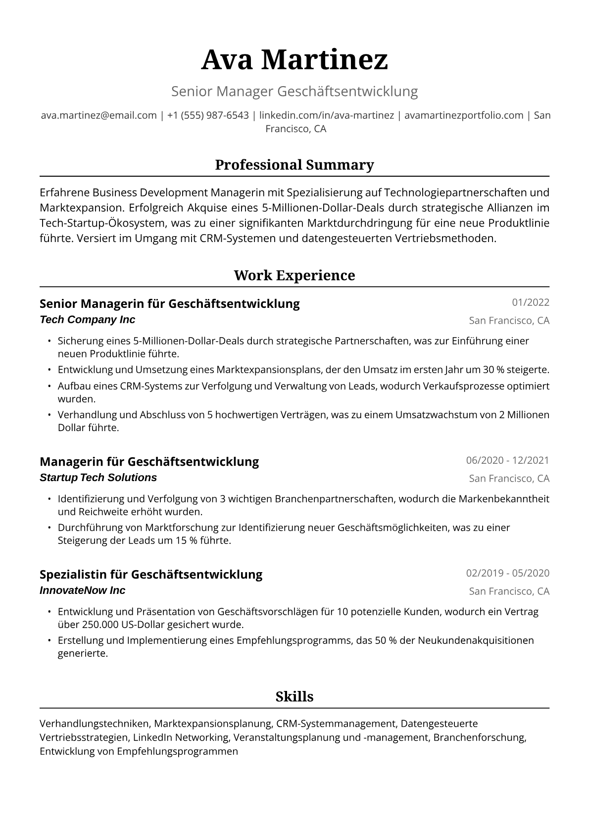 Business Development Managerin