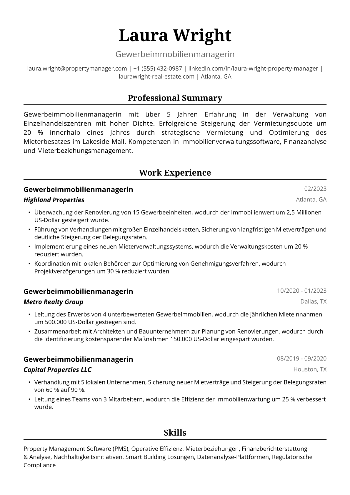 Gewerbeimmobilienmanagerin
