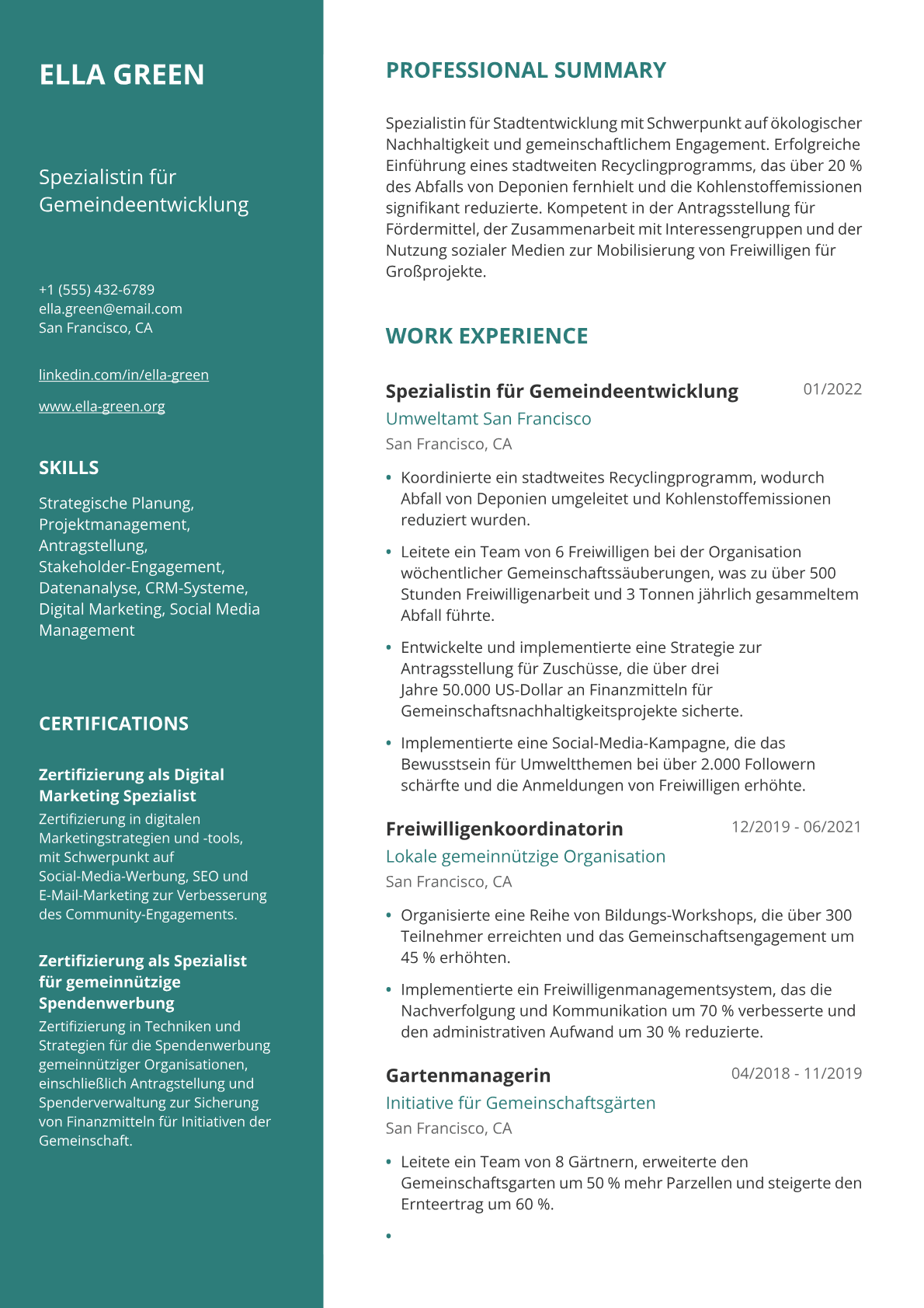 Spezialistin für Gemeindeentwicklung