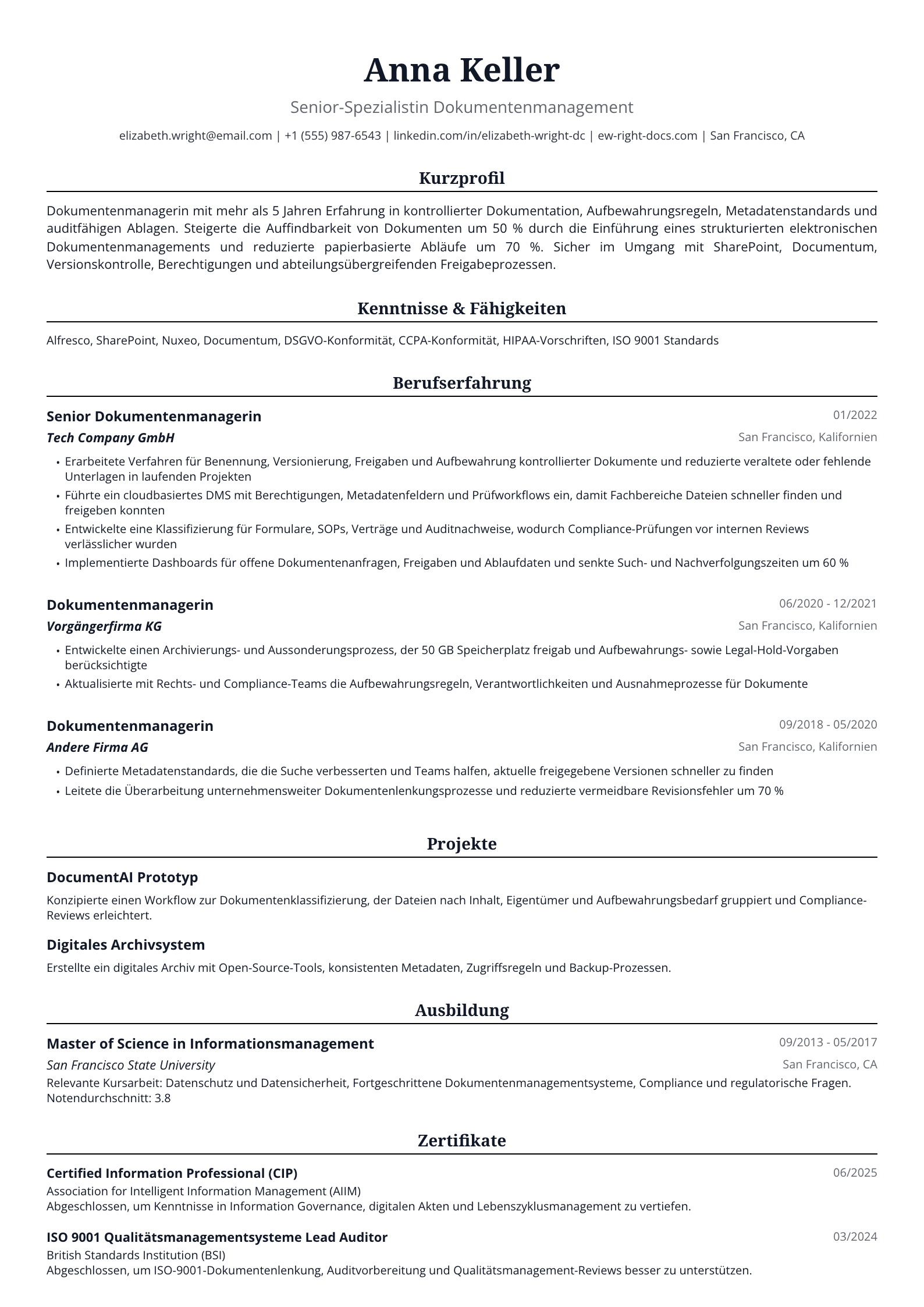 Dokumentenmanagerin