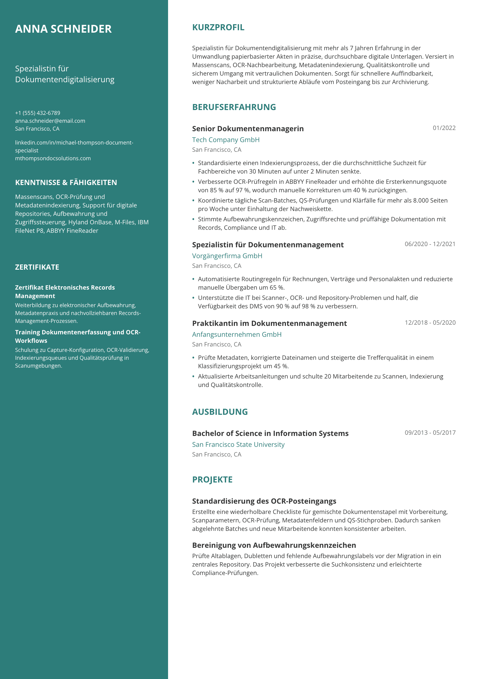 Spezialistin für Dokumentendigitalisierung