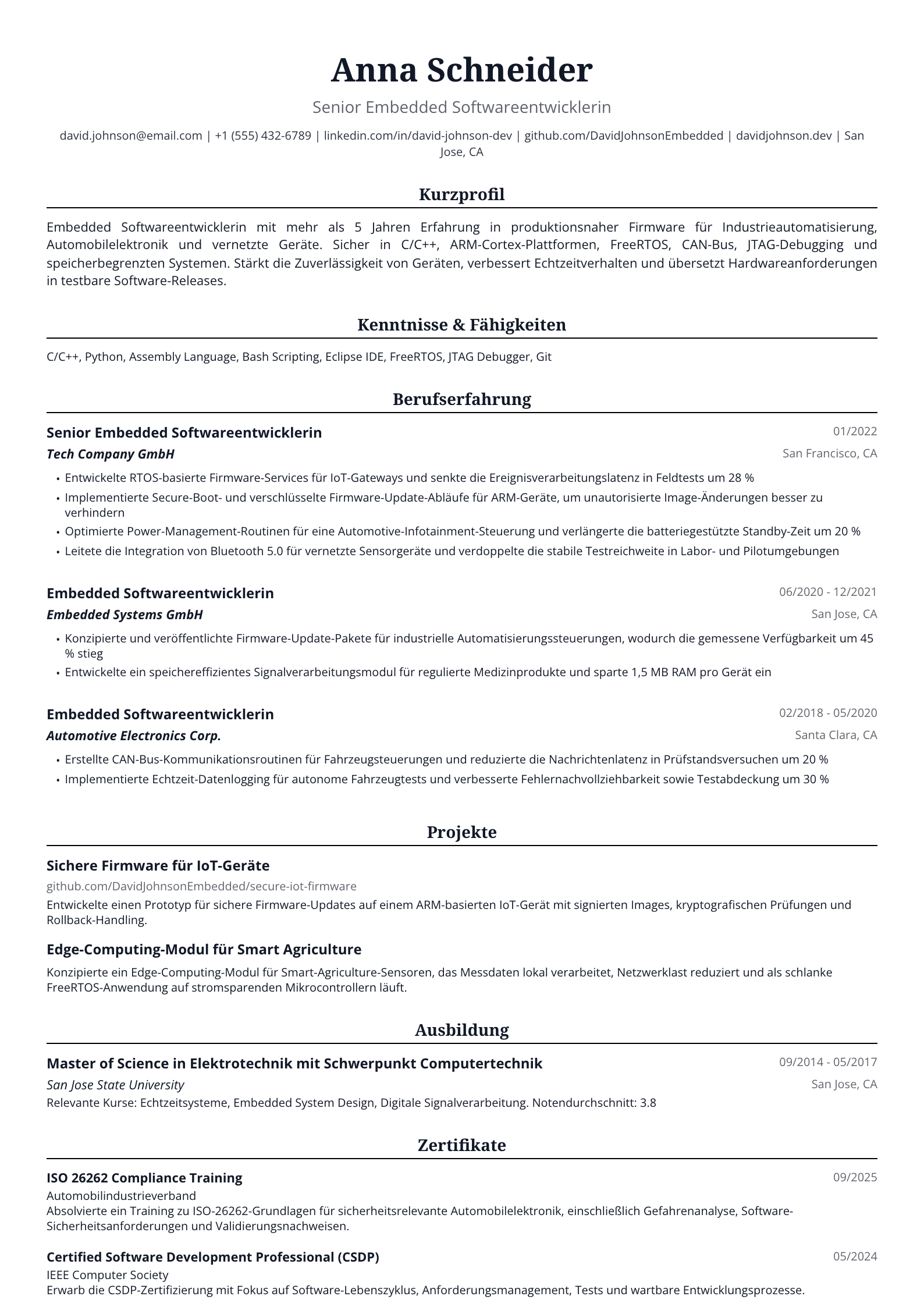Embedded Softwareentwicklerin