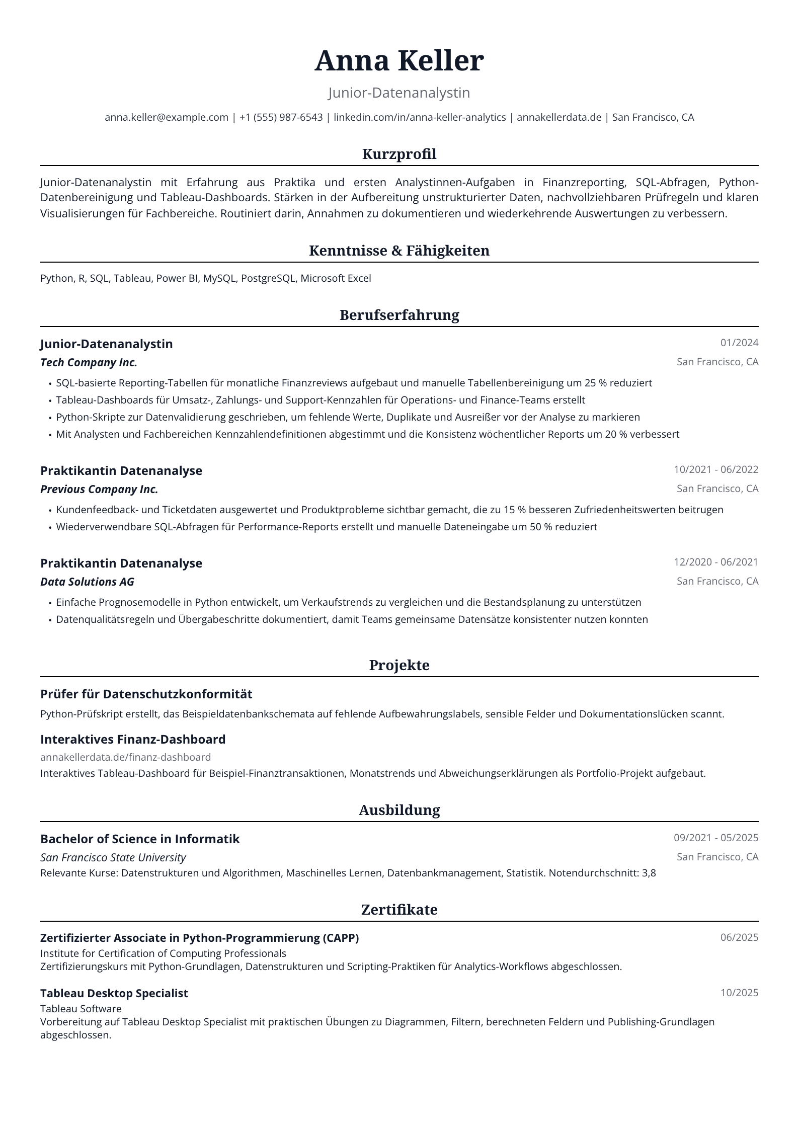 Junior-Datenanalystin