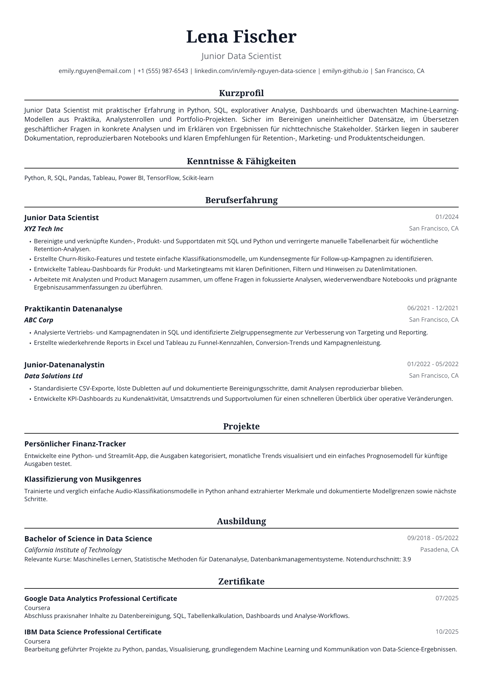 Junior Data Scientist