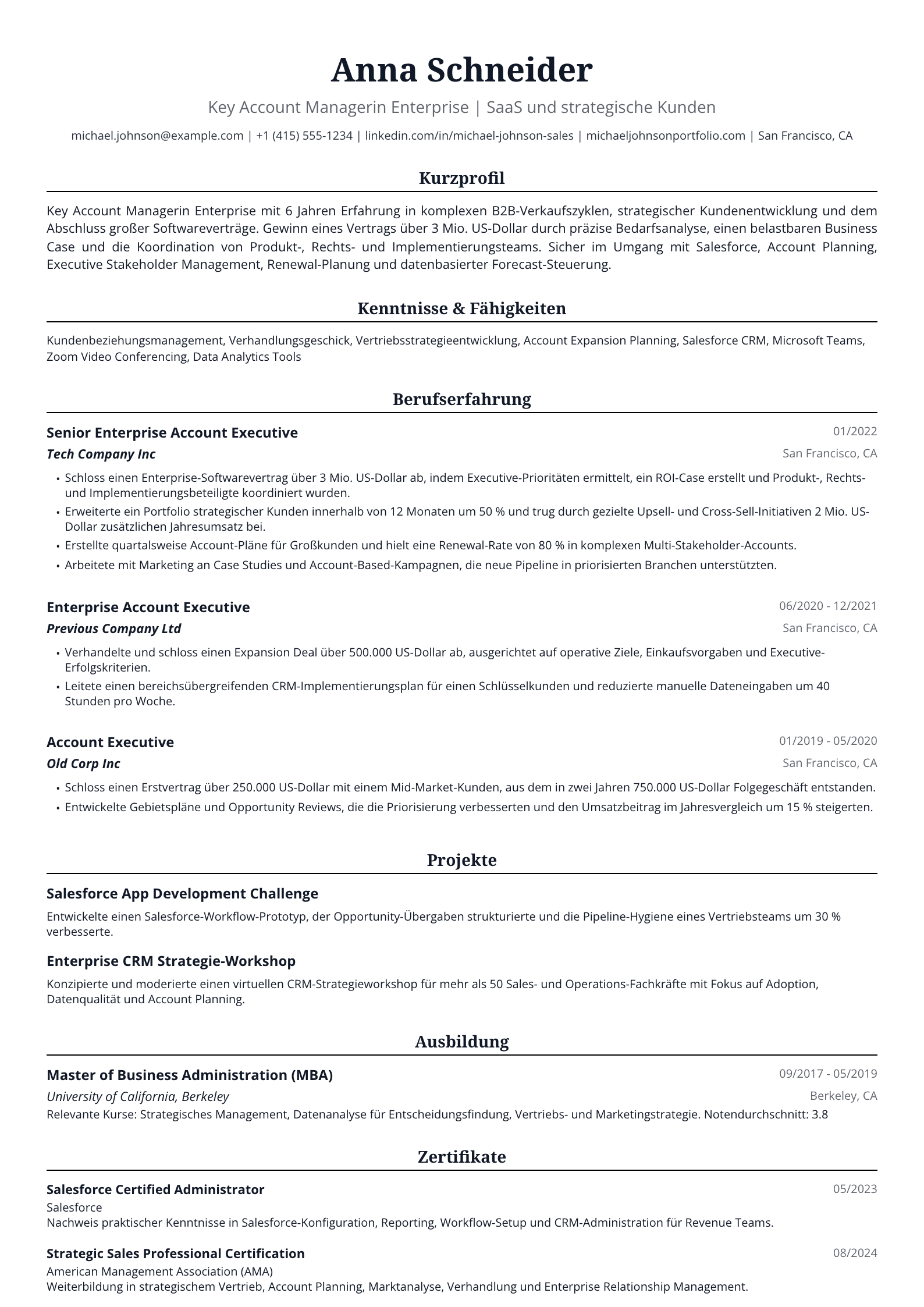 Key Account Managerin Enterprise