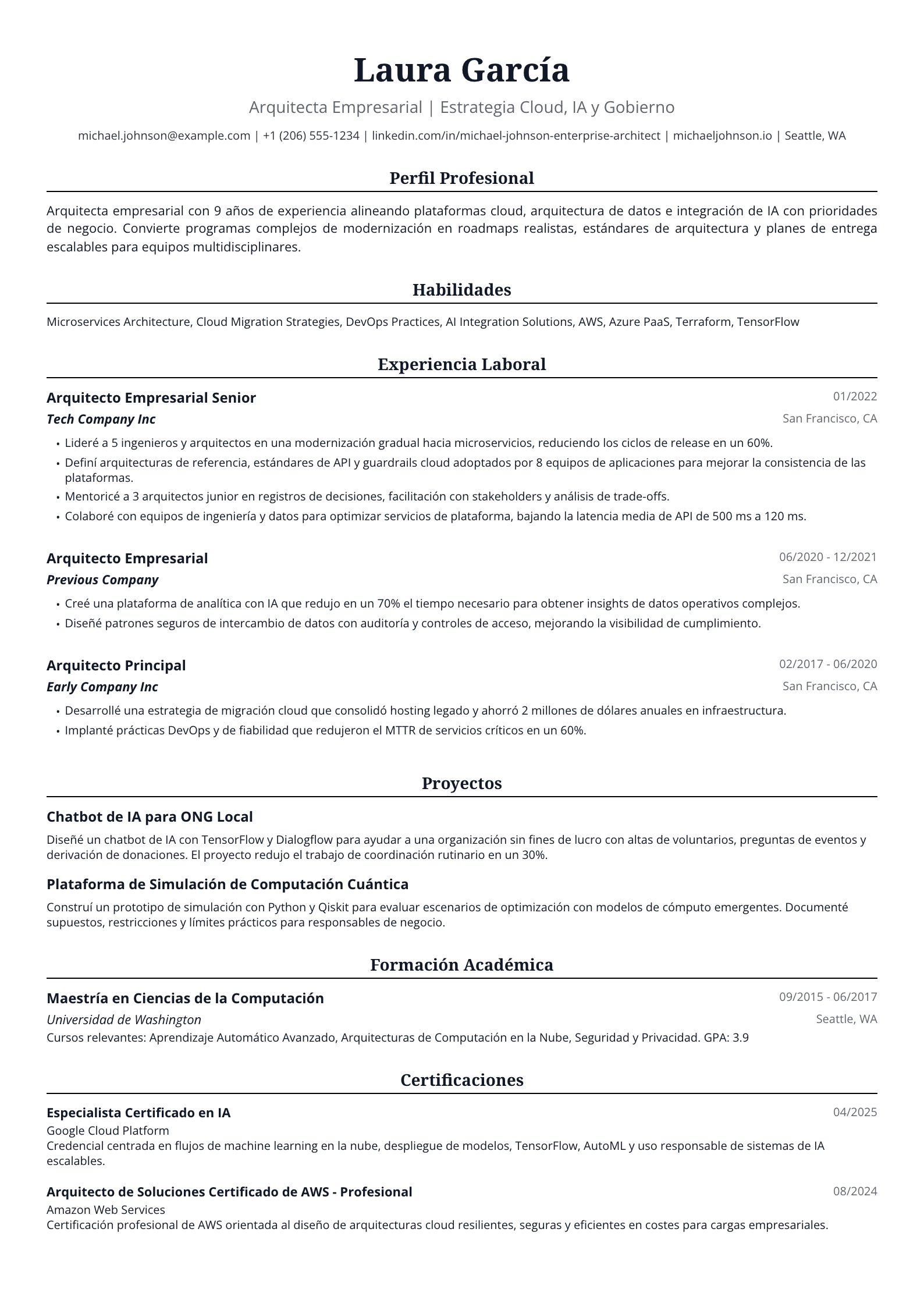 Arquitecta Empresarial