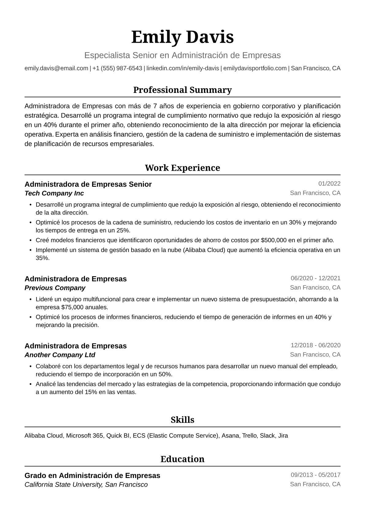 Administradora de Empresas
