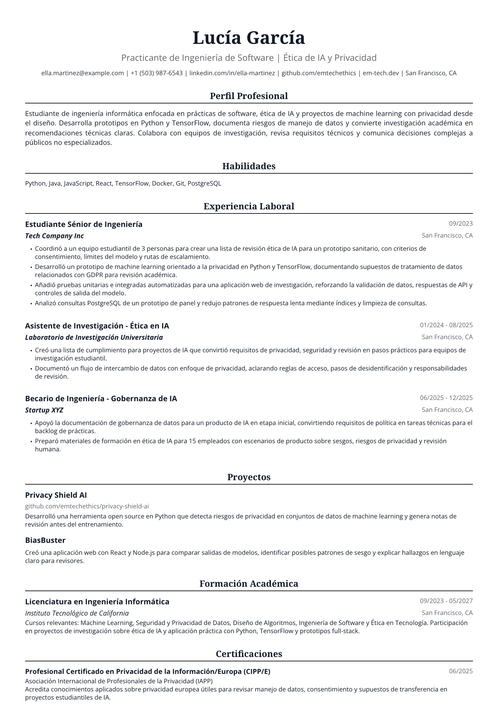 Estudiante de Ingeniería
