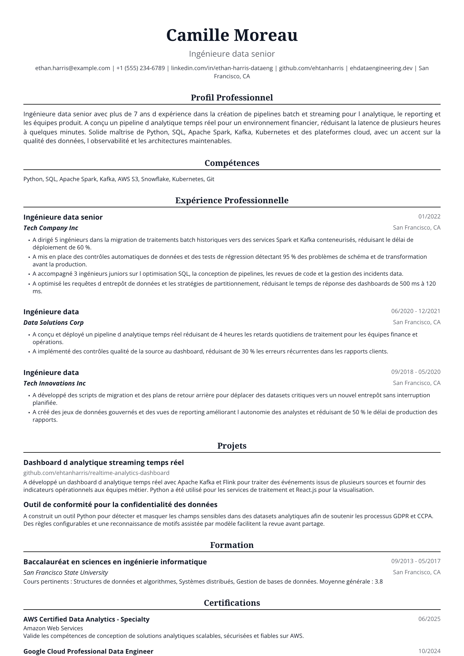 Ingénieure data