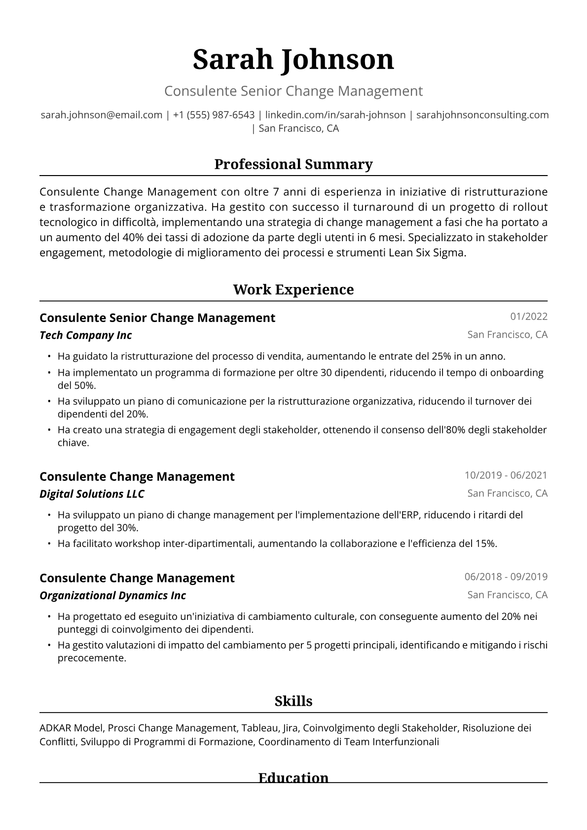 Consulente di Change Management