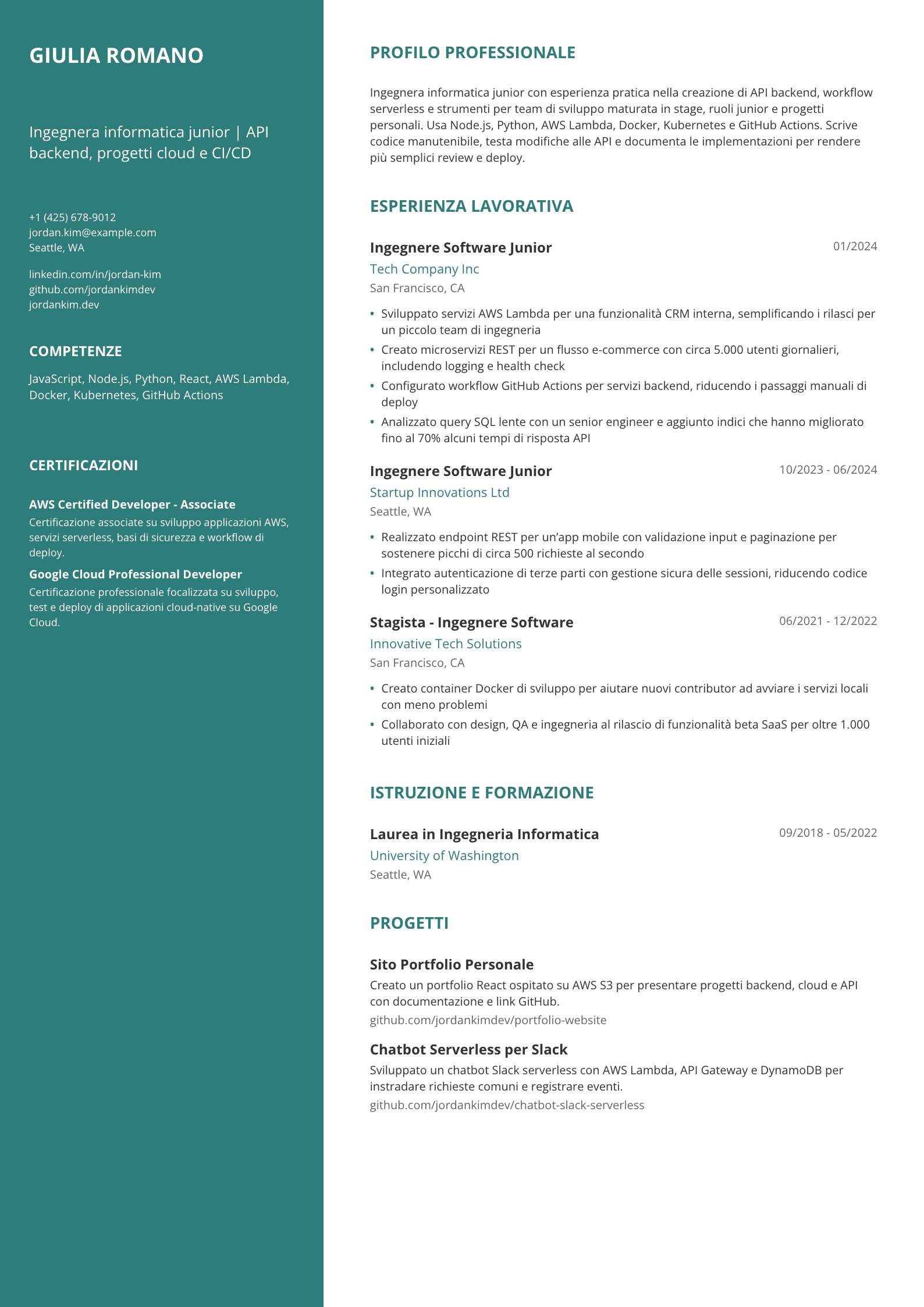 Ingegnera informatica junior