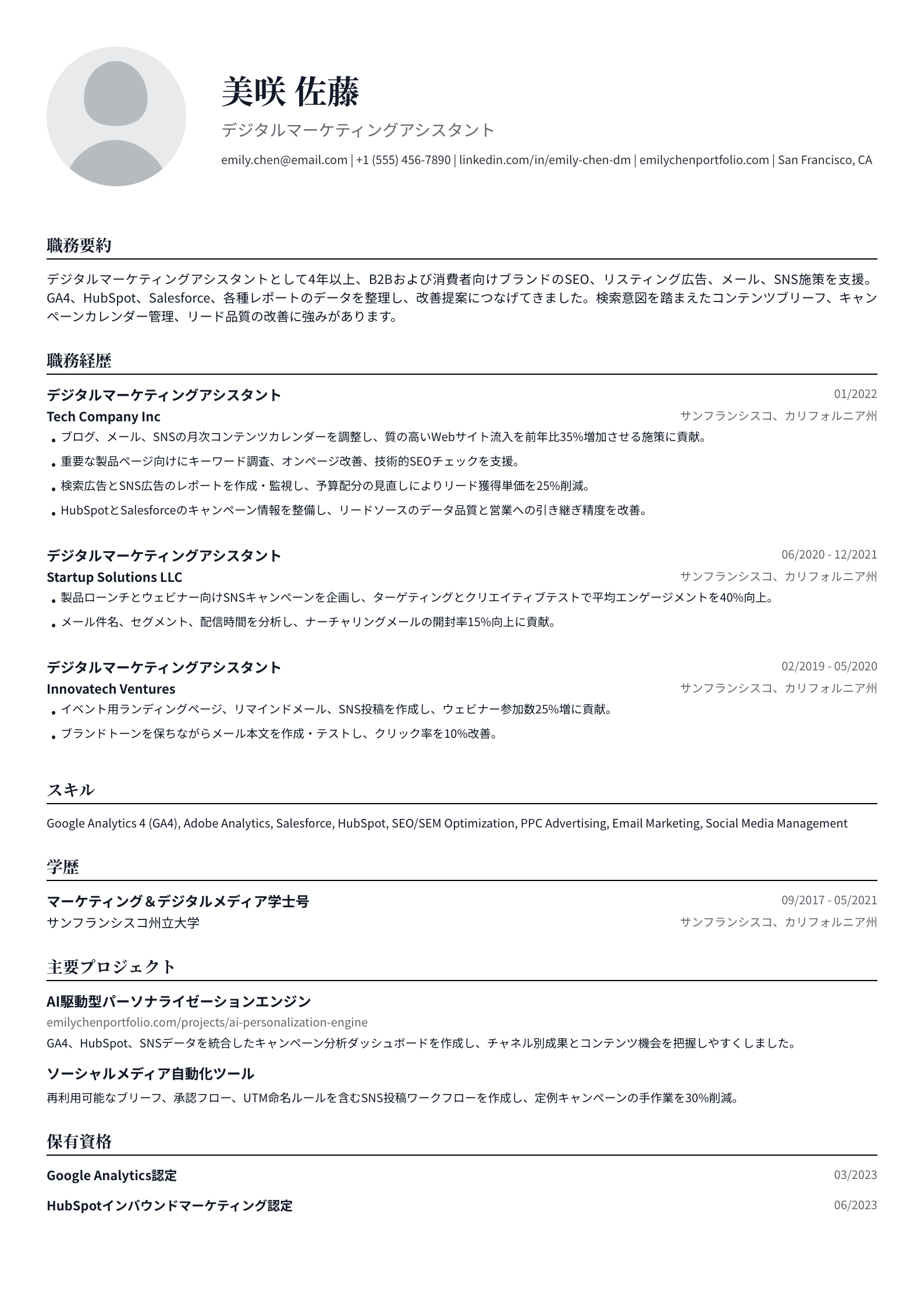 デジタルマーケティングアシスタント
