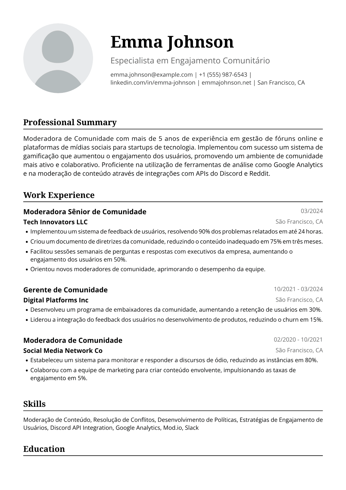 Moderadora de comunidade
