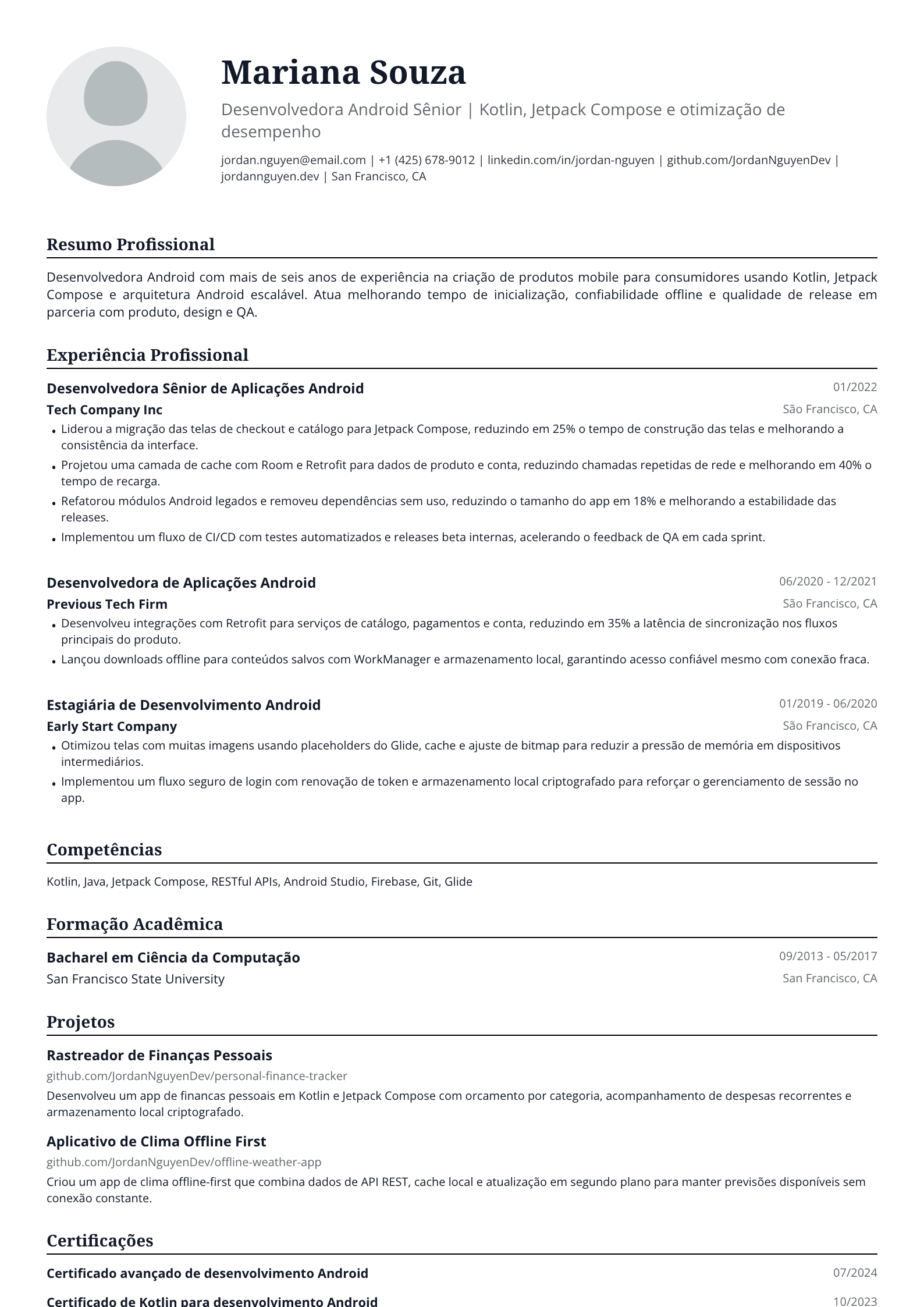 Desenvolvedora de aplicativos Android