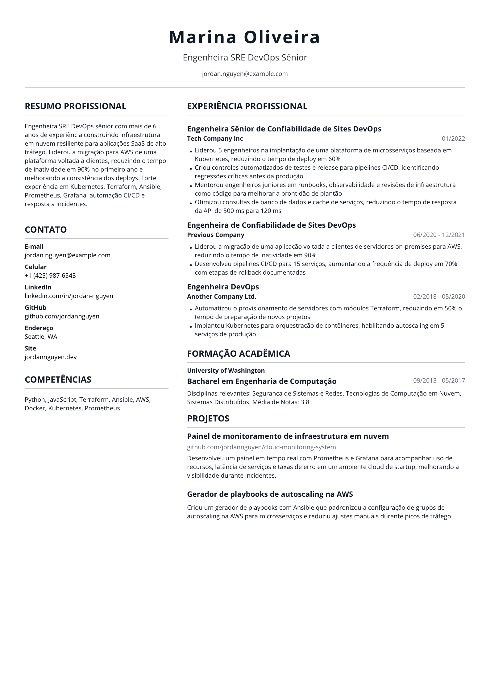 Engenheira SRE DevOps