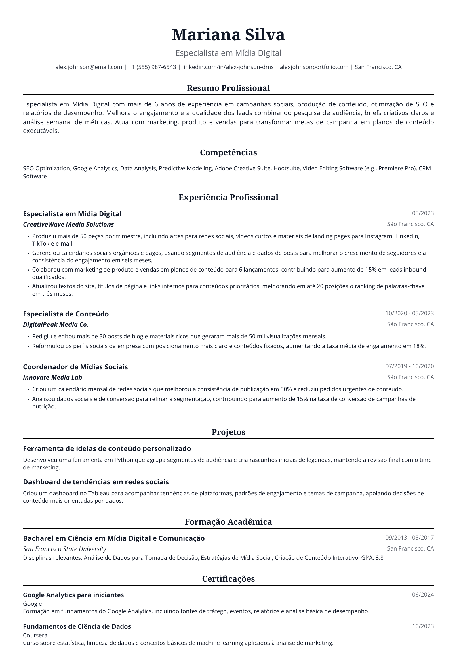 Especialista em Mídia Digital