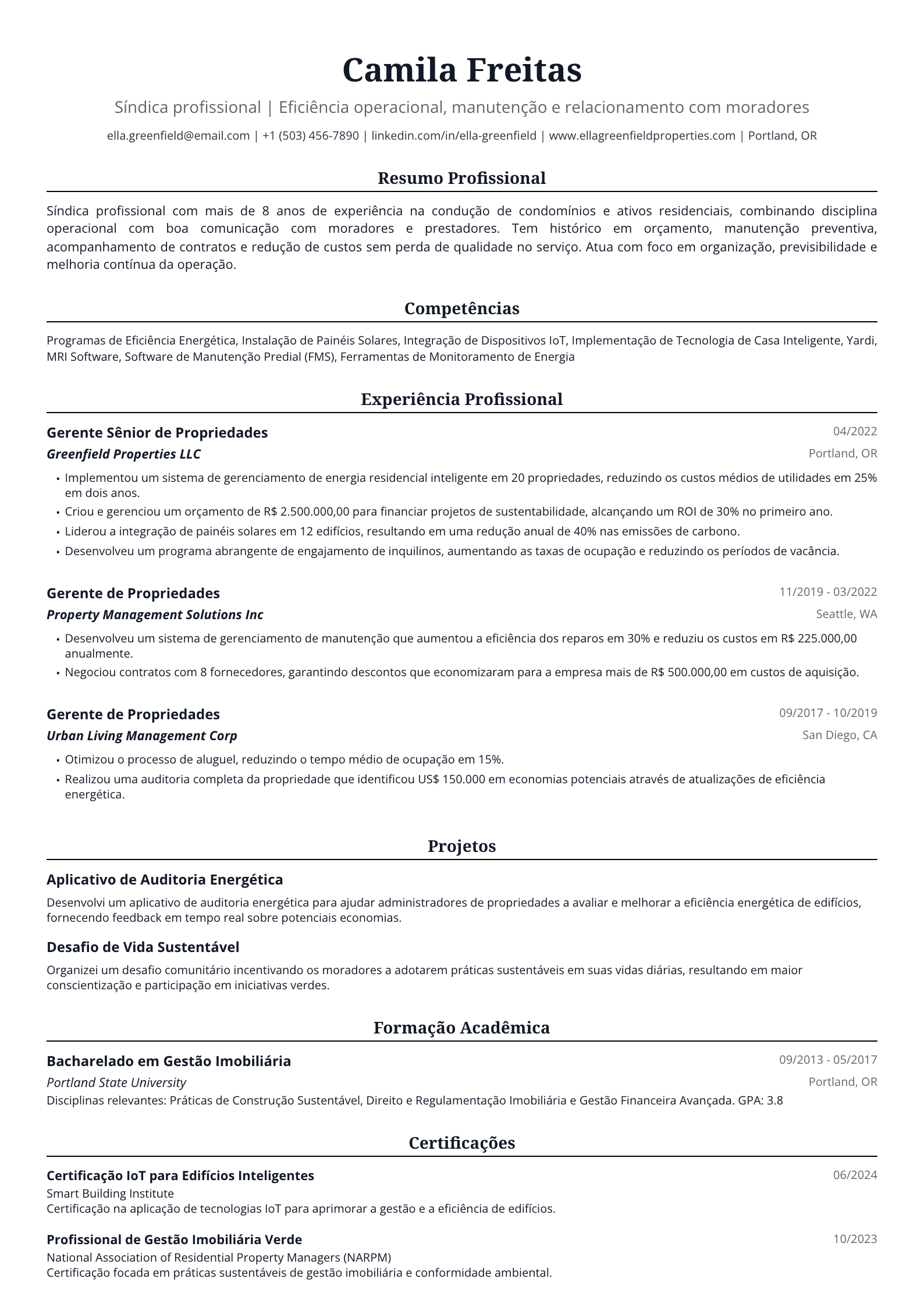 Síndica profissional